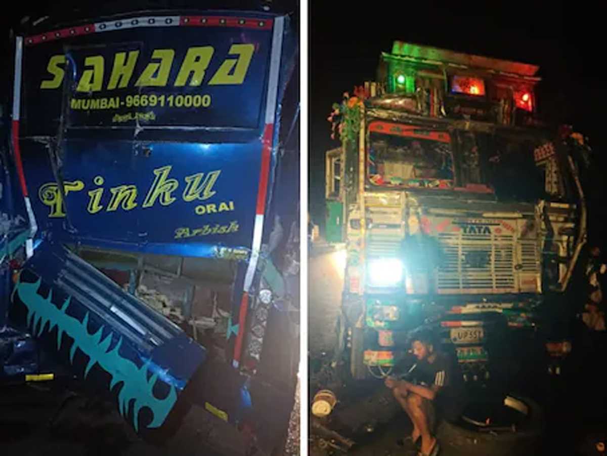 बाराबंकी में भीषण हादसा, ट्रक ने खड़ी बस को मारी टक्कर, 4 लोगों की मौत, 20 घायल